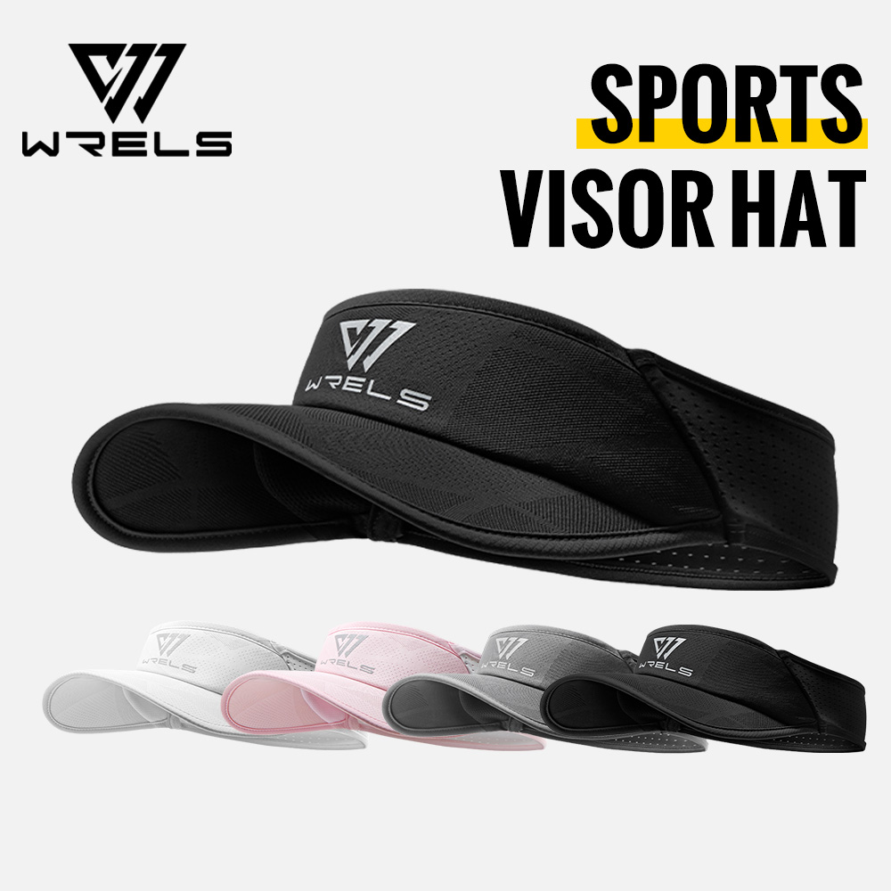 Running Cap Mesh - Topi Matahari WRELS, Visor Elastis Pendingin,