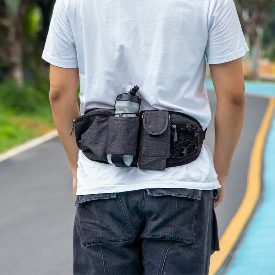 Running Zwift - Tas Pinggang Botol Air, Tas Pinggang