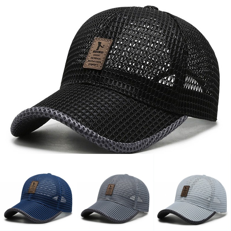 Running Cap Mesh - Topi Bisbol Golf Tenis Jaring Bernapas