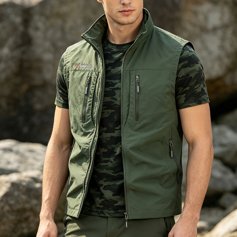 Running Gear Winter - Rompi Pria, Jaket Lari, Kemeja Tanpa